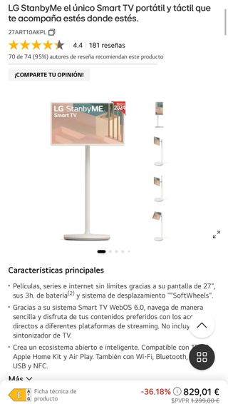 Monitor Portátil LG StandByMe