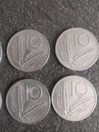 10 Lire Spighe Grano da 1951 a 1956 Ita 6 monete