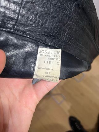 Cazadora Piel Negra Autentica Hombre Talla XL