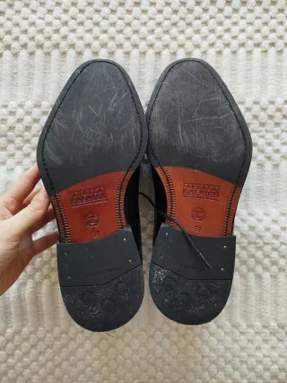 Zapatos Hombre Andrea Chenier T 39. Negro.Piel.