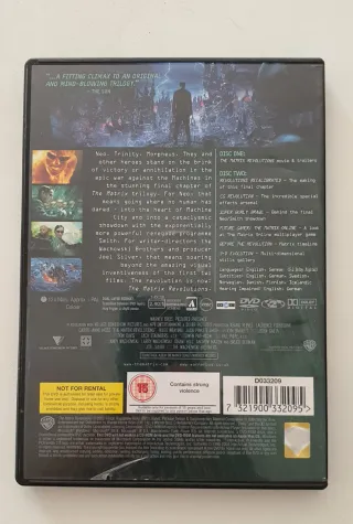 Matrix Revolutions DVD Doble Disco