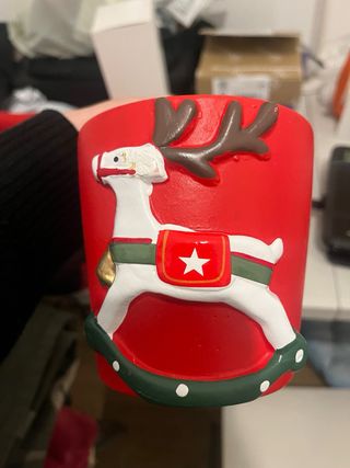 Vaso Decorativo Natalizio Renna