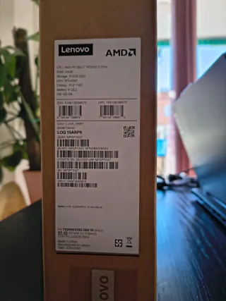Portátil Gaming Lenovo LOQ 15ARP9 (Garantía)