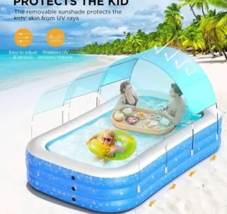 Piscina Hinchable Familiar con Toldo