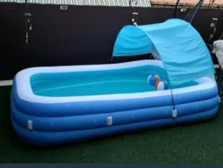 Piscina Hinchable Familiar con Toldo