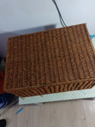 Caja de almacenaje de mimbre