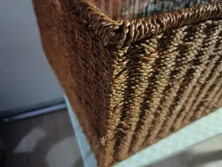 Caja de almacenaje de mimbre