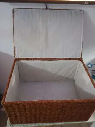 Caja de almacenaje de mimbre