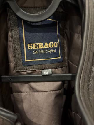 Cazadora Piel Ovina Sebago Talla 54 Marrón