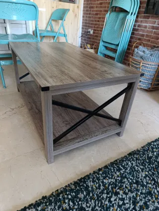 Mesa de centro madera y metal