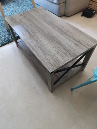 Mesa de centro madera y metal