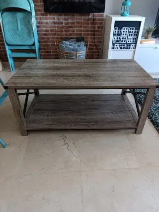 Mesa de centro madera y metal