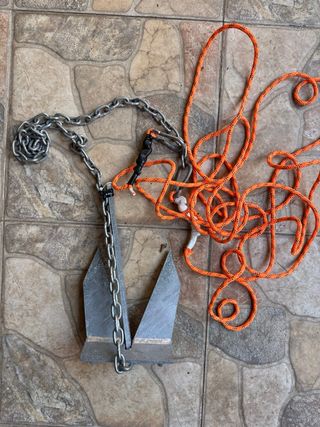 Ancla de arena con cadena y cuerda