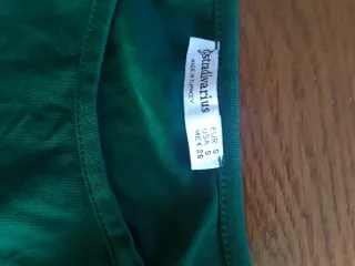 Top verde manga larga