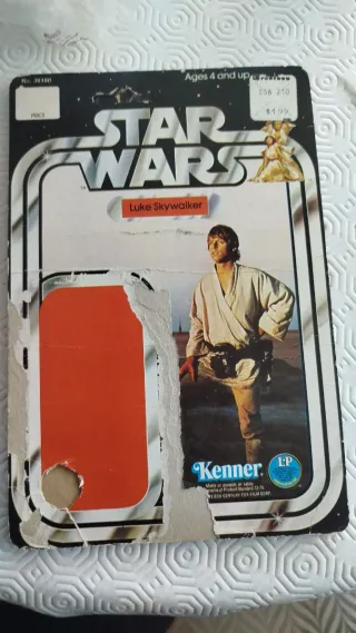 Star Wars Luke Skywalker Kenner Cardback