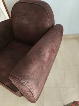 Butaca individual piel marrón