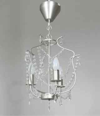 2 Lámparas iguales tipo araña, de cristal