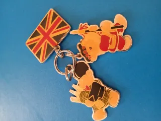 Portachiavi Harrods con Union Jack e Orsetti