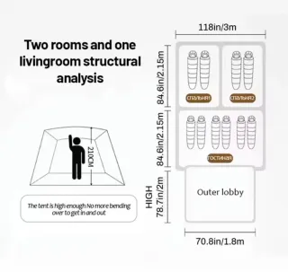 Tienda campaña 8-12 personas