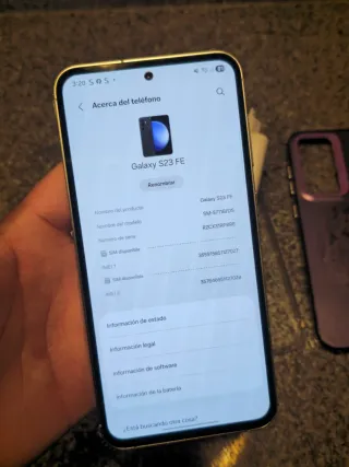 Samsung S23 FE Blanco/Morado