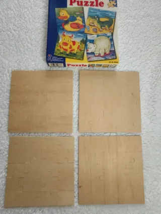 Set 4 Puzzle Legno Animali