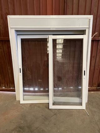 Ventana corredera aluminio blanca
