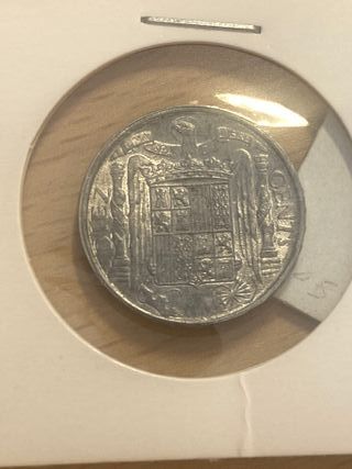 x2 Monedas 10 Céntimos Peseta 1940 y 1945 Franco