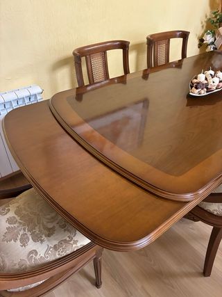 Mesa comedor y 6 sillas madera