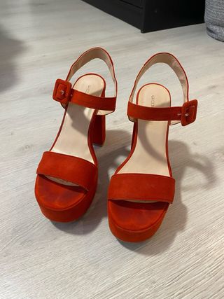 Sandalias Rojas de Plataforma