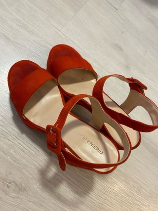 Sandalias Rojas de Plataforma