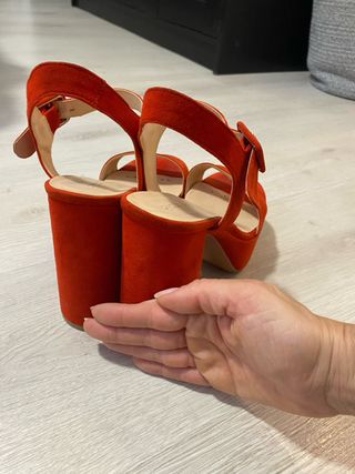 Sandalias Rojas de Plataforma