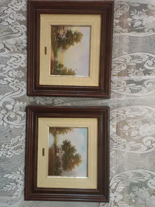 2 Quadri a Olio su Tela Firmati Roca