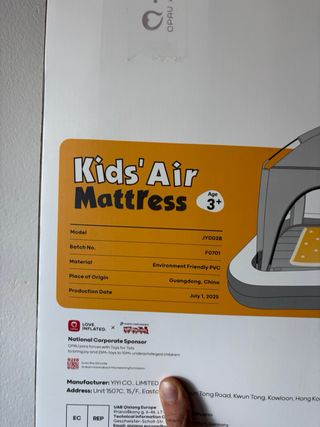 Colchón Inflable Infantil YIMI 3+