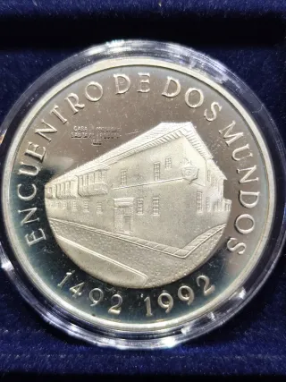 Moneda 10.000 Pesos 1992 Encuentros Dos Mundos