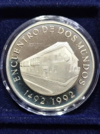 Moneda 10.000 Pesos 1992 Encuentros Dos Mundos
