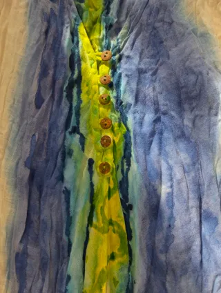 Vestido de Ibiza pintado a mano 100% Alg