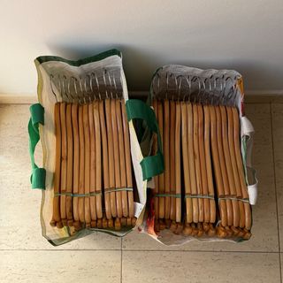 Pack 70 Perchas Madera Natural