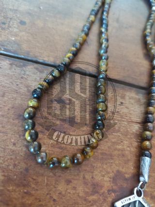 Rosario Harley-Davidson Teschio occhio di tigre