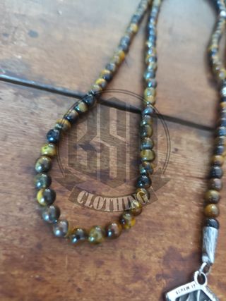 Rosario Harley-Davidson Teschio occhio di tigre