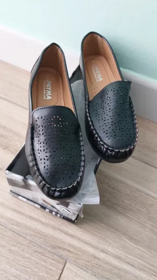 Mocasines PAYMA negros mujer