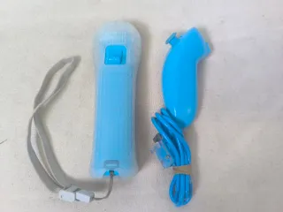 Mando Wii Azul con Nunchuk motion plus