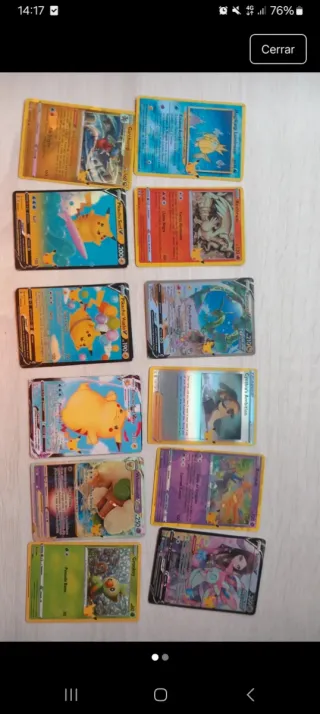 Cartas Pokémon 25 aniversario pokemon exclusivas