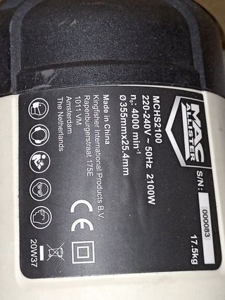 Tronzadora Metal 335mm MAC ALLISTERTronzadora meta