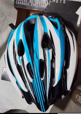 Casco MTB GES Azul y Blanco M