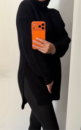 Jersey de cuello alto negro