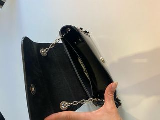 Bolso Negro Charol Cadena