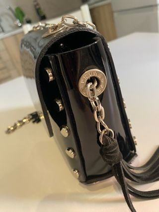 Bolso Negro Charol Cadena