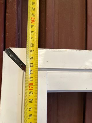 Ventana aluminio blanco cristal fijo abajo