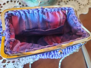 Pochette lilla cordoncino thai fatta a mano