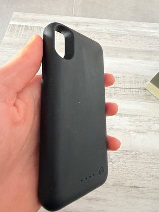 Custodia con batteria per iPhone XS nera
